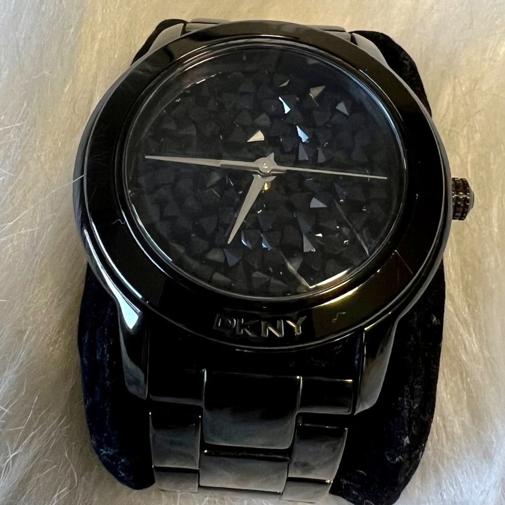 DKNY Black Ion Plated Stainless Steel Bracelet Womens Watch